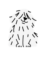 Ilustración de un perro blanco